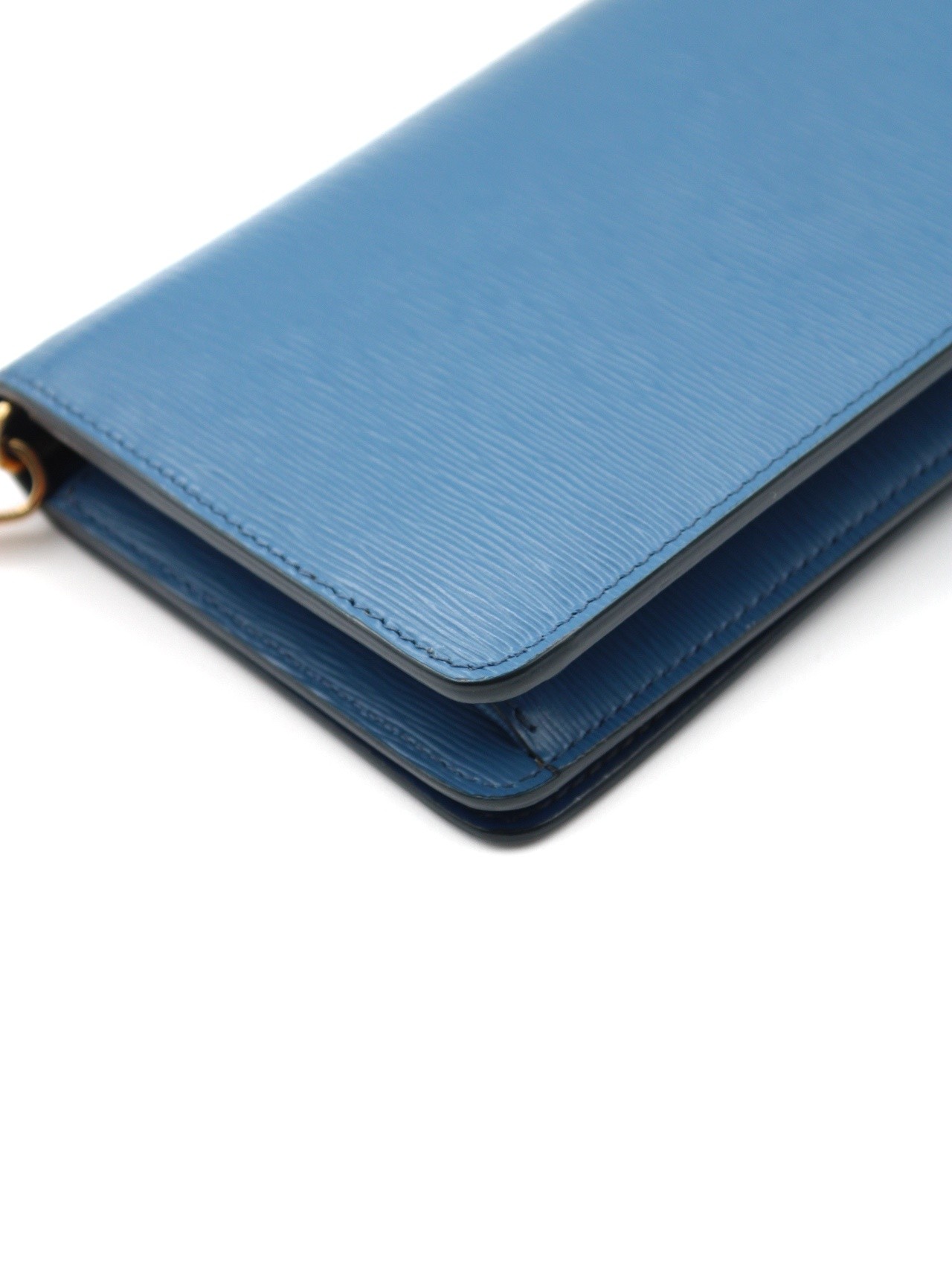 Tracolla Prada in pelle blu thumb