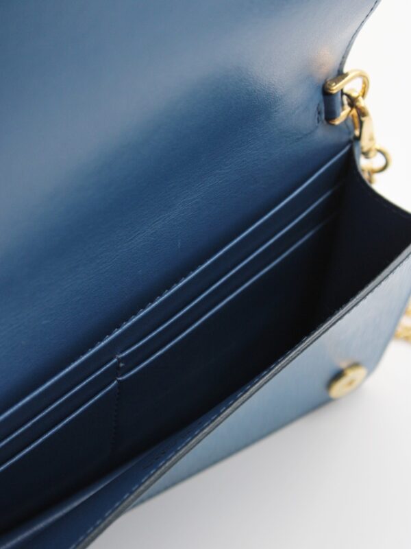 Tracolla Prada in pelle blu