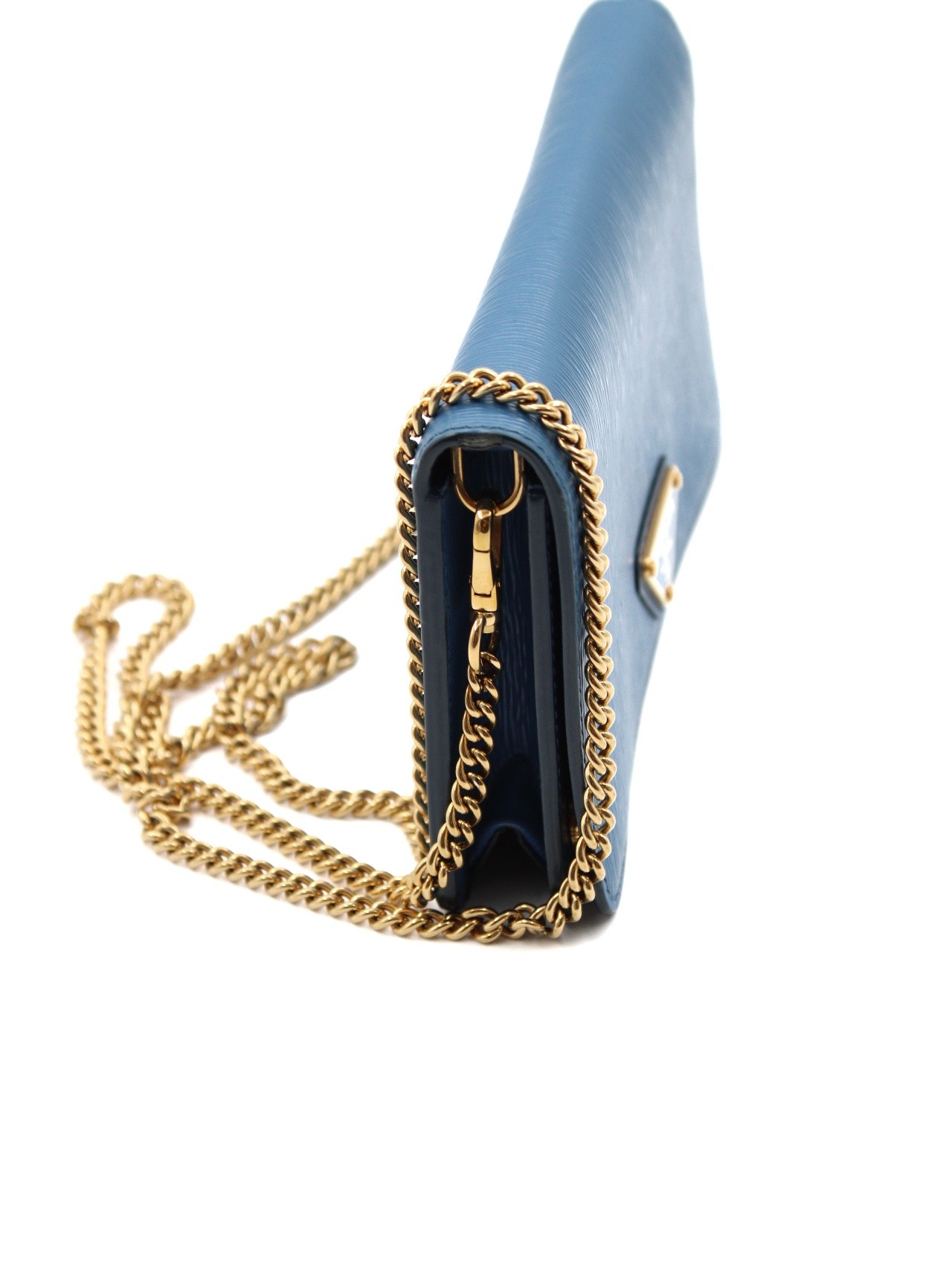Tracolla Prada in pelle blu thumb
