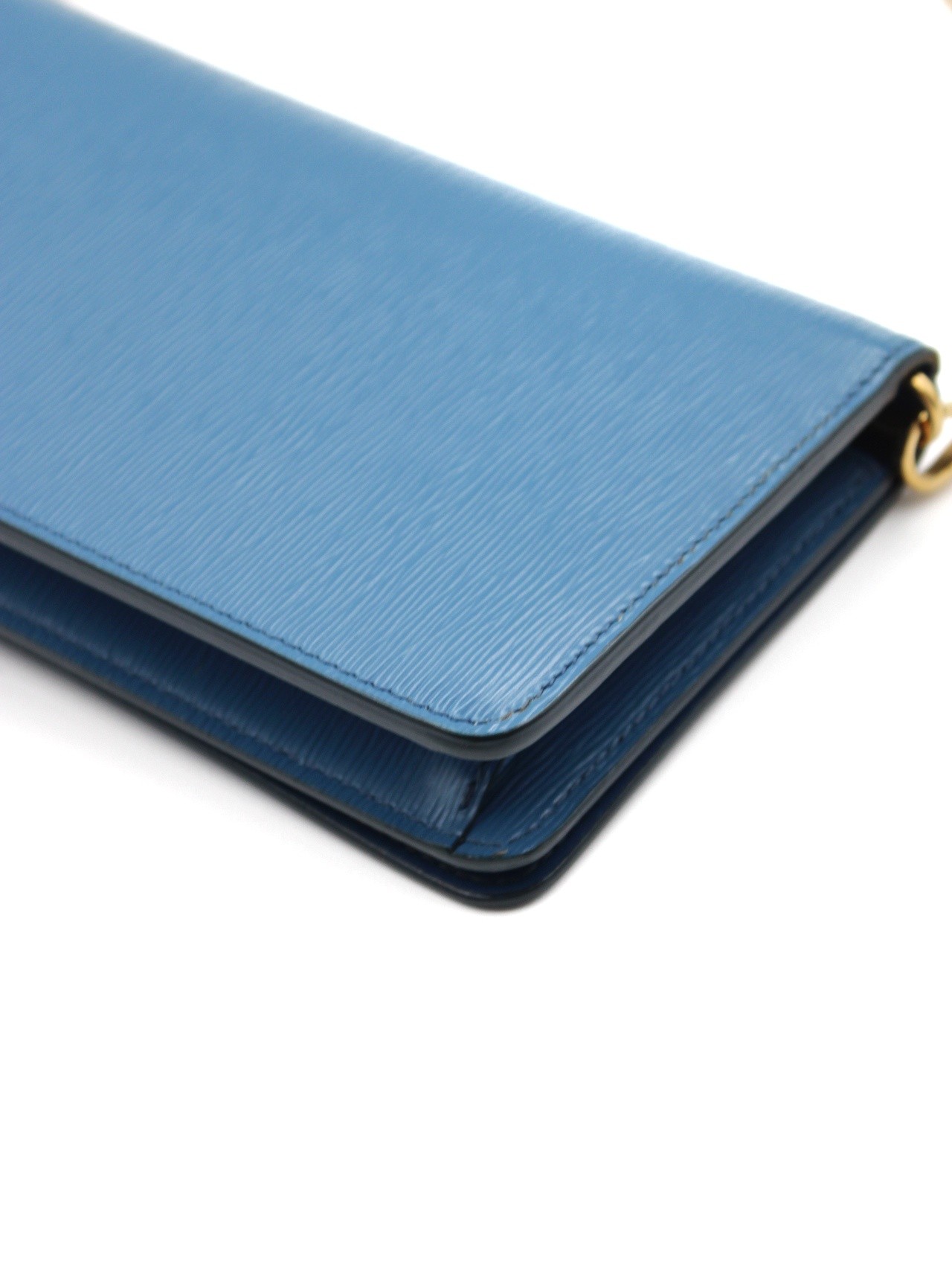 Tracolla Prada in pelle blu thumb