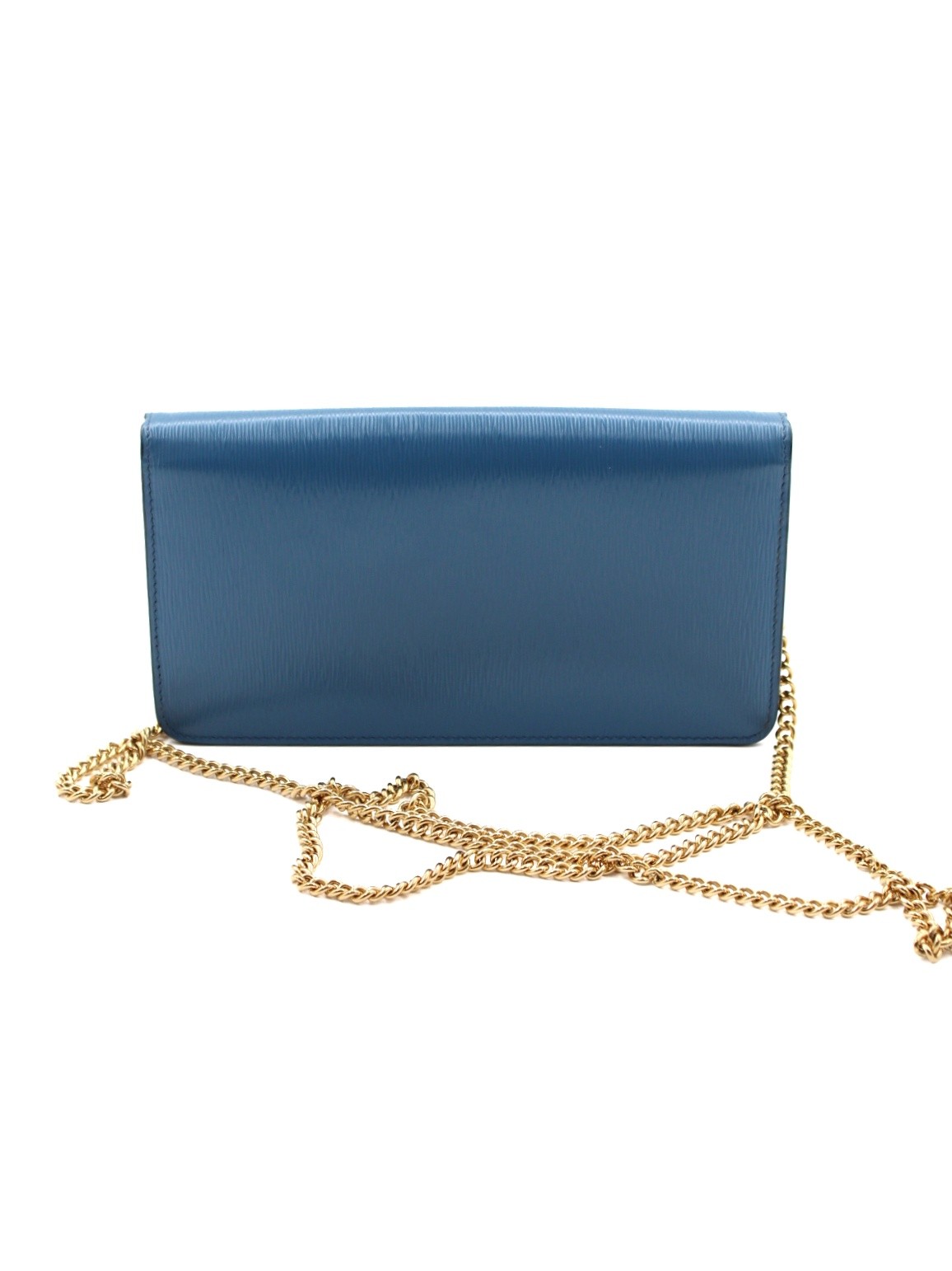 Tracolla Prada in pelle blu thumb