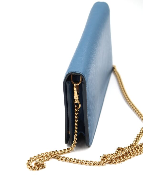 Tracolla Prada in pelle blu