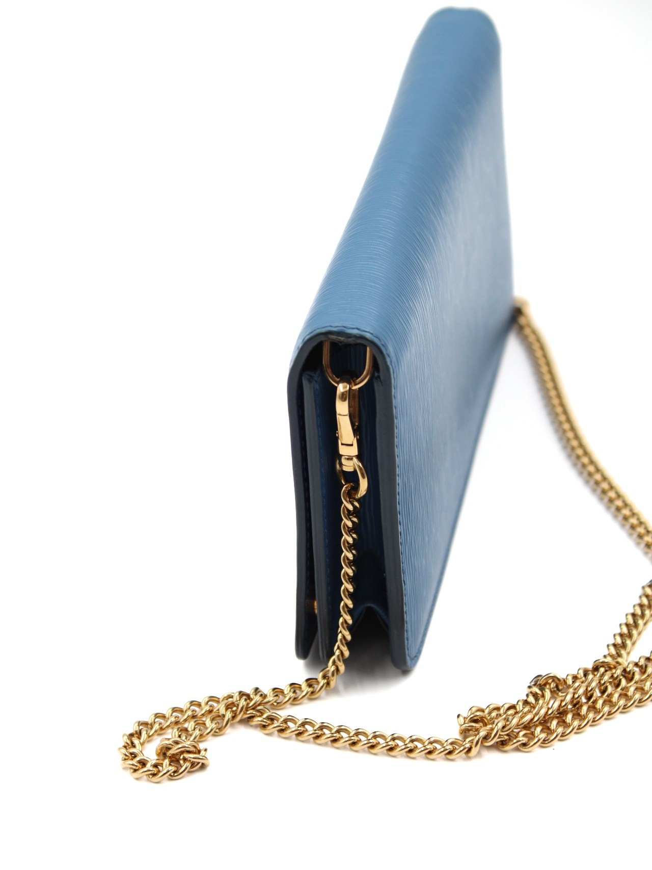 Tracolla Prada in pelle blu thumb