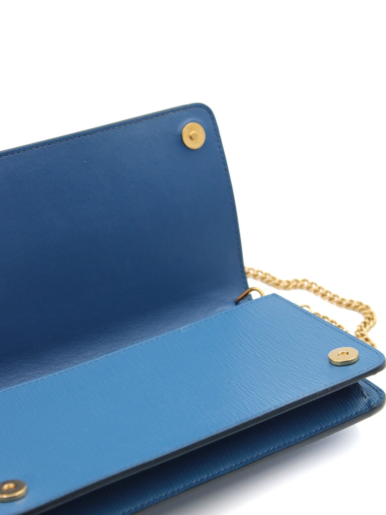 Tracolla Prada in pelle blu thumb