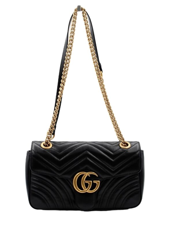 Borsa Gucci Marmont 26 in Pelle Nera