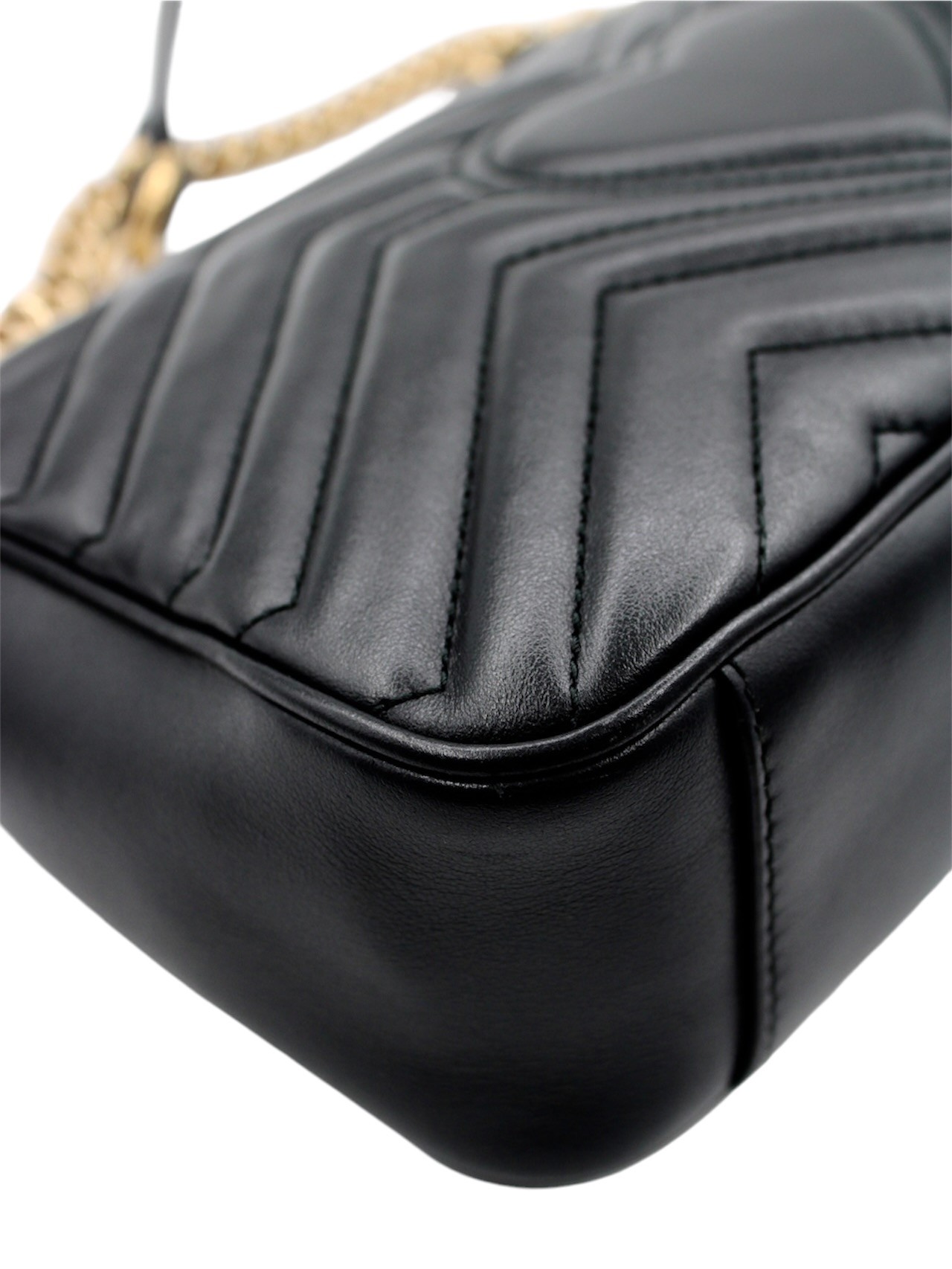 Borsa Gucci Marmont 26 in Pelle Nera thumb