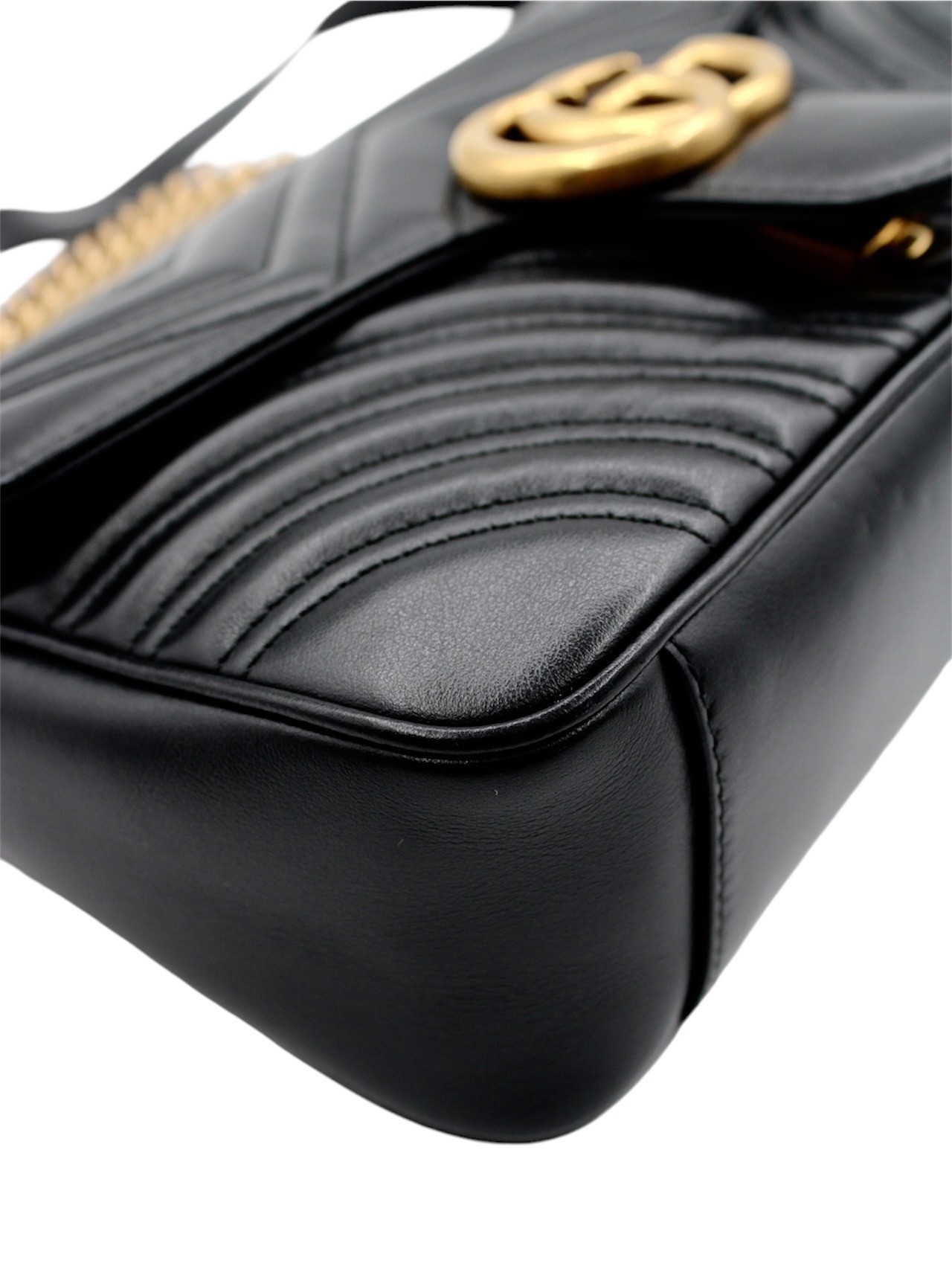 Borsa Gucci Marmont 26 in Pelle Nera thumb