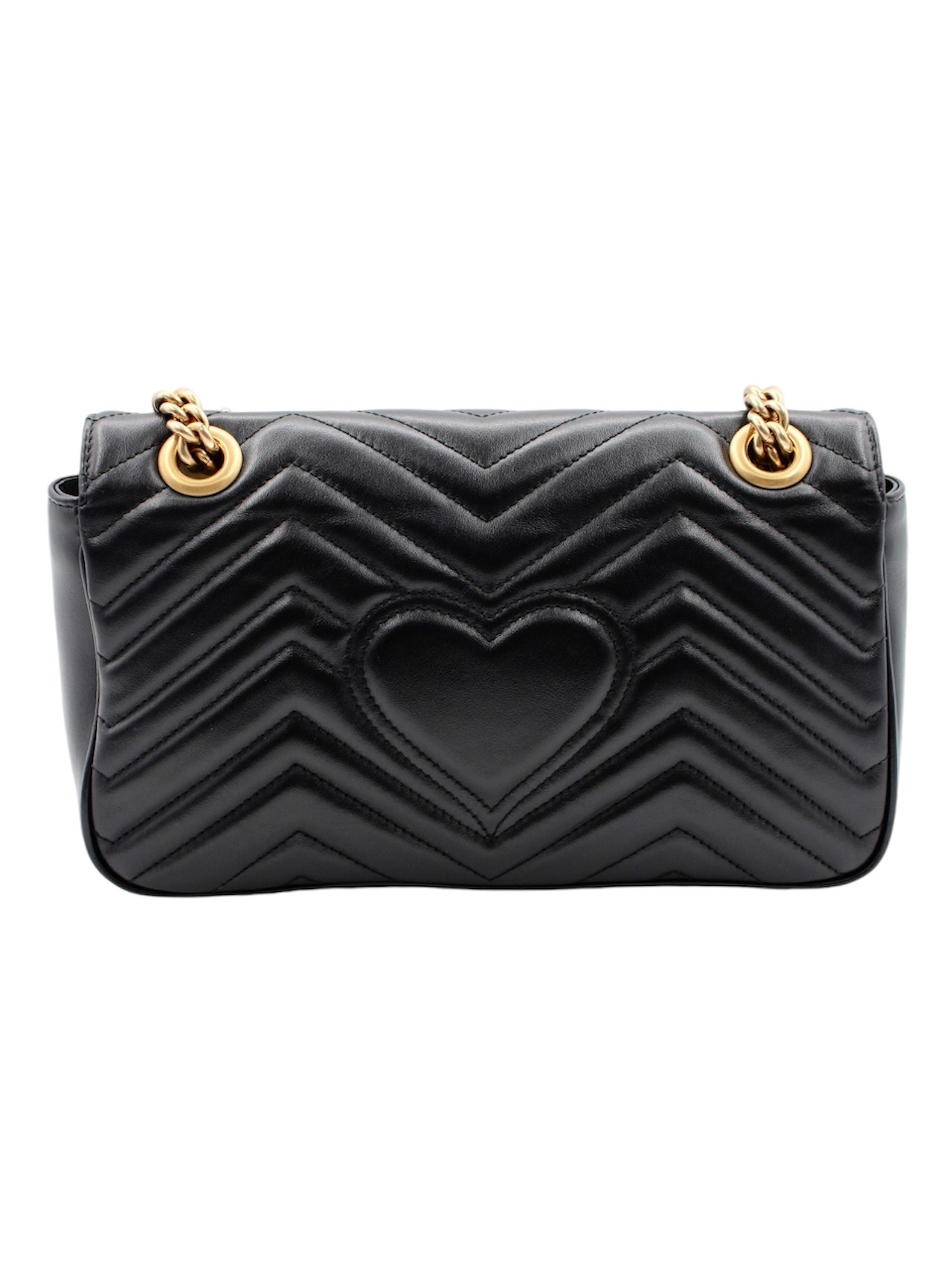 Borsa Gucci Marmont 26 in Pelle Nera thumb