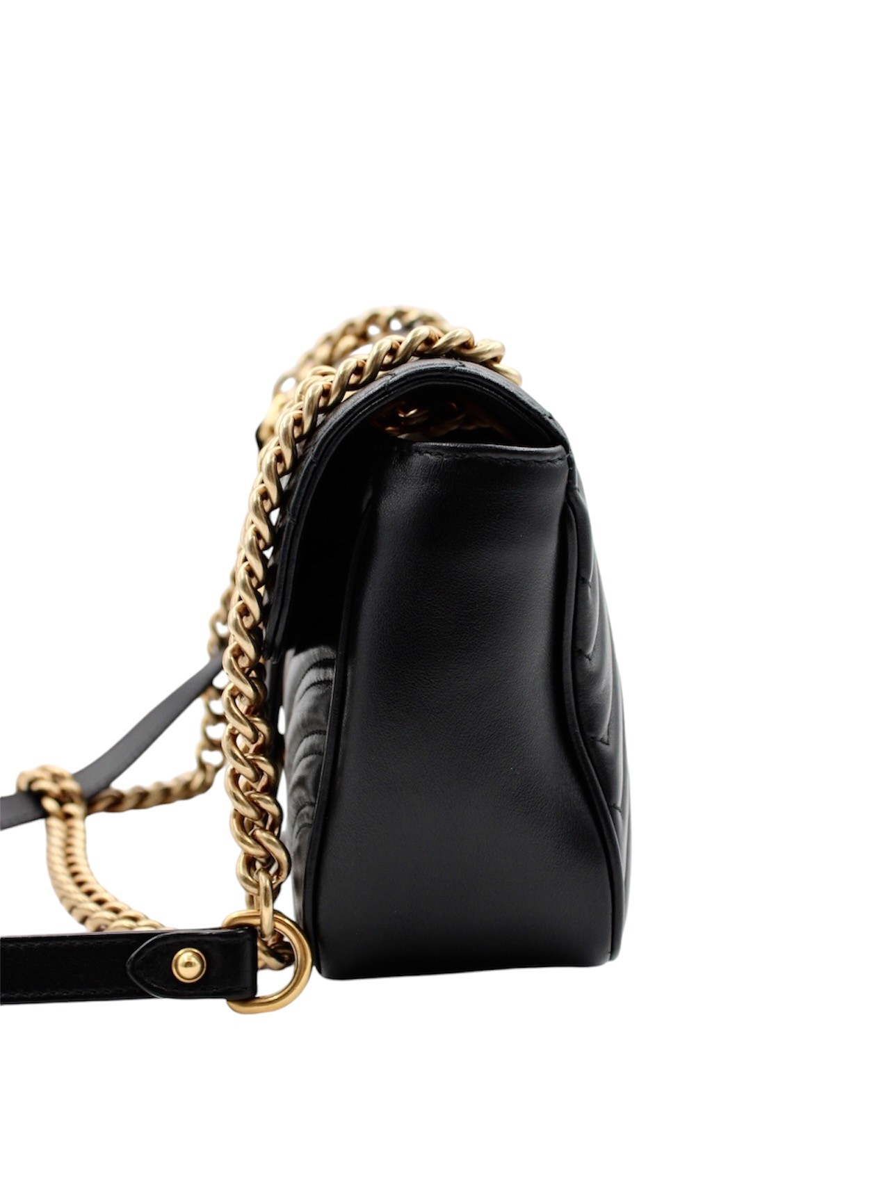 Borsa Gucci Marmont 26 in Pelle Nera thumb