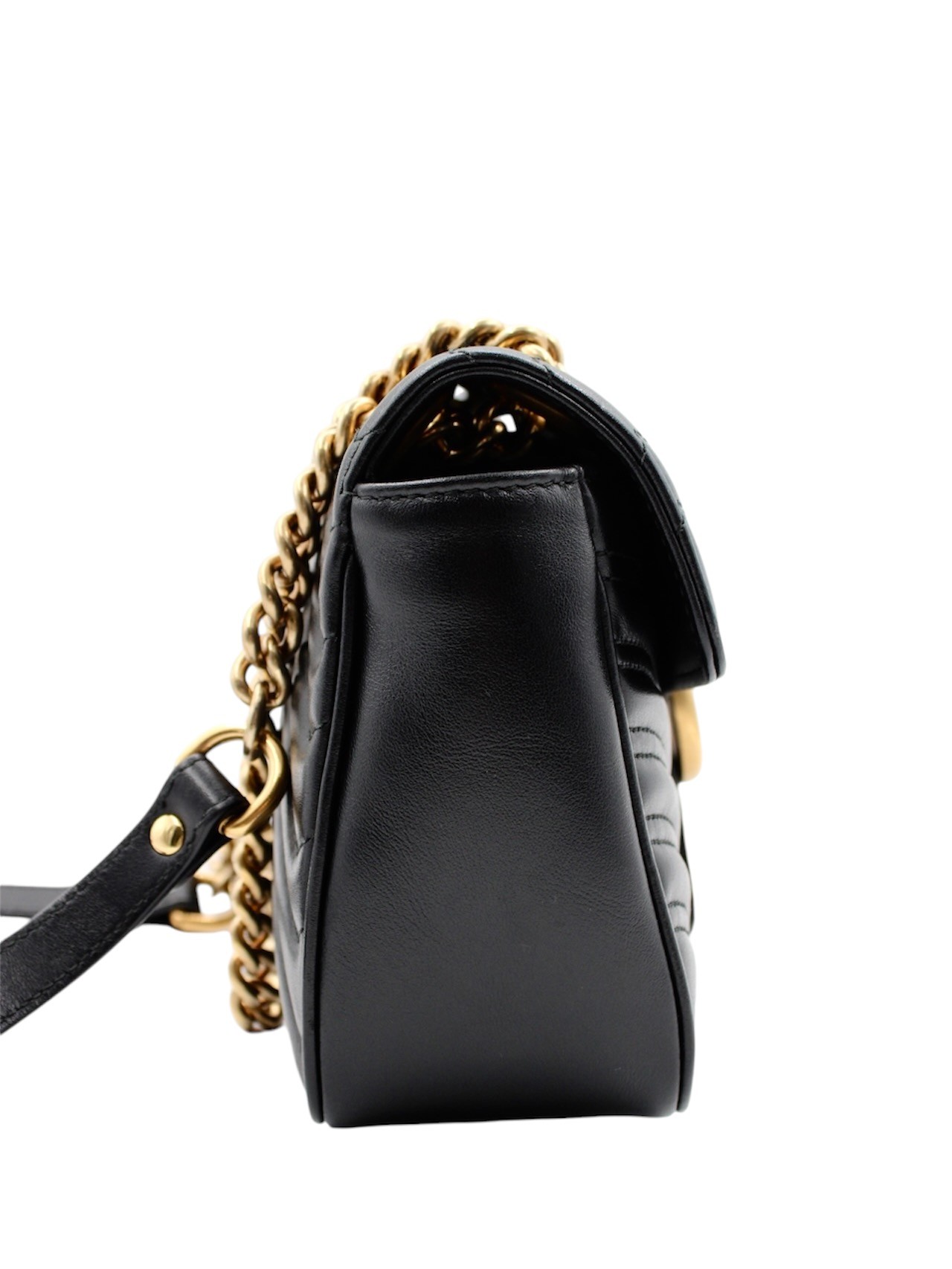 Borsa Gucci Marmont 26 in Pelle Nera thumb