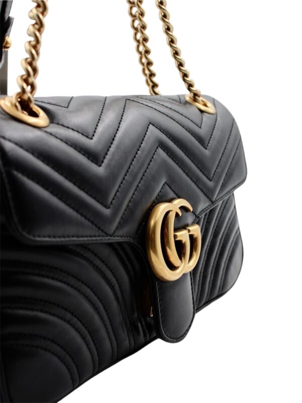 Borsa Gucci Marmont 26 in Pelle Nera