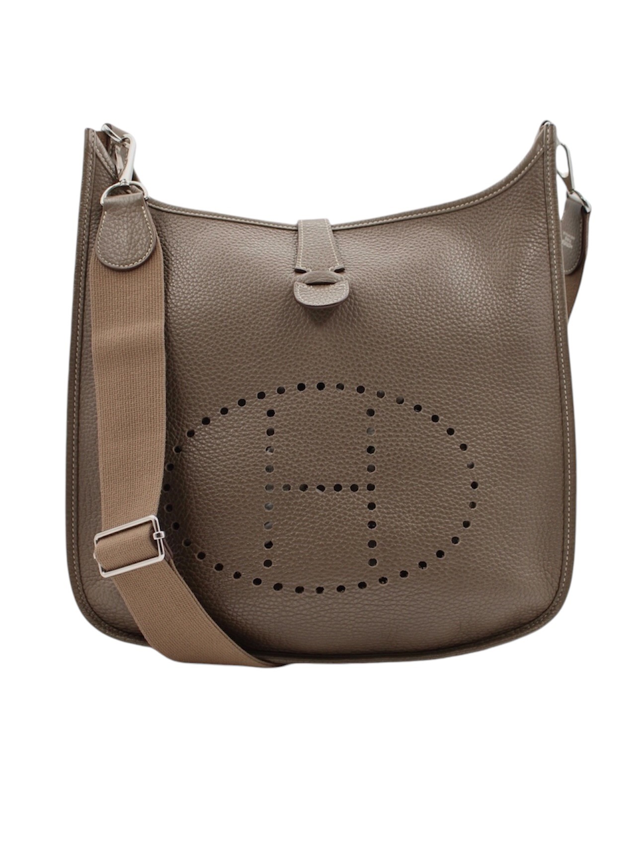 Borsa Hermès Evelyne GM in Pelle color etoupe thumb