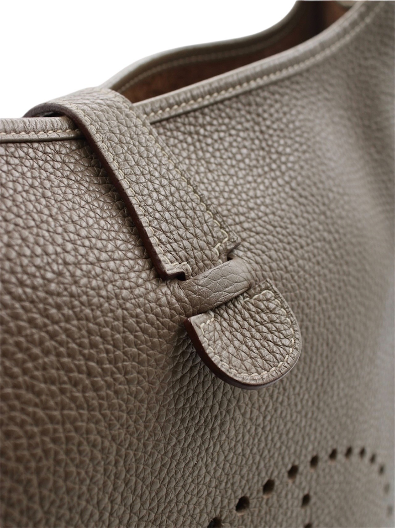 Borsa Hermès Evelyne GM in Pelle color etoupe thumb