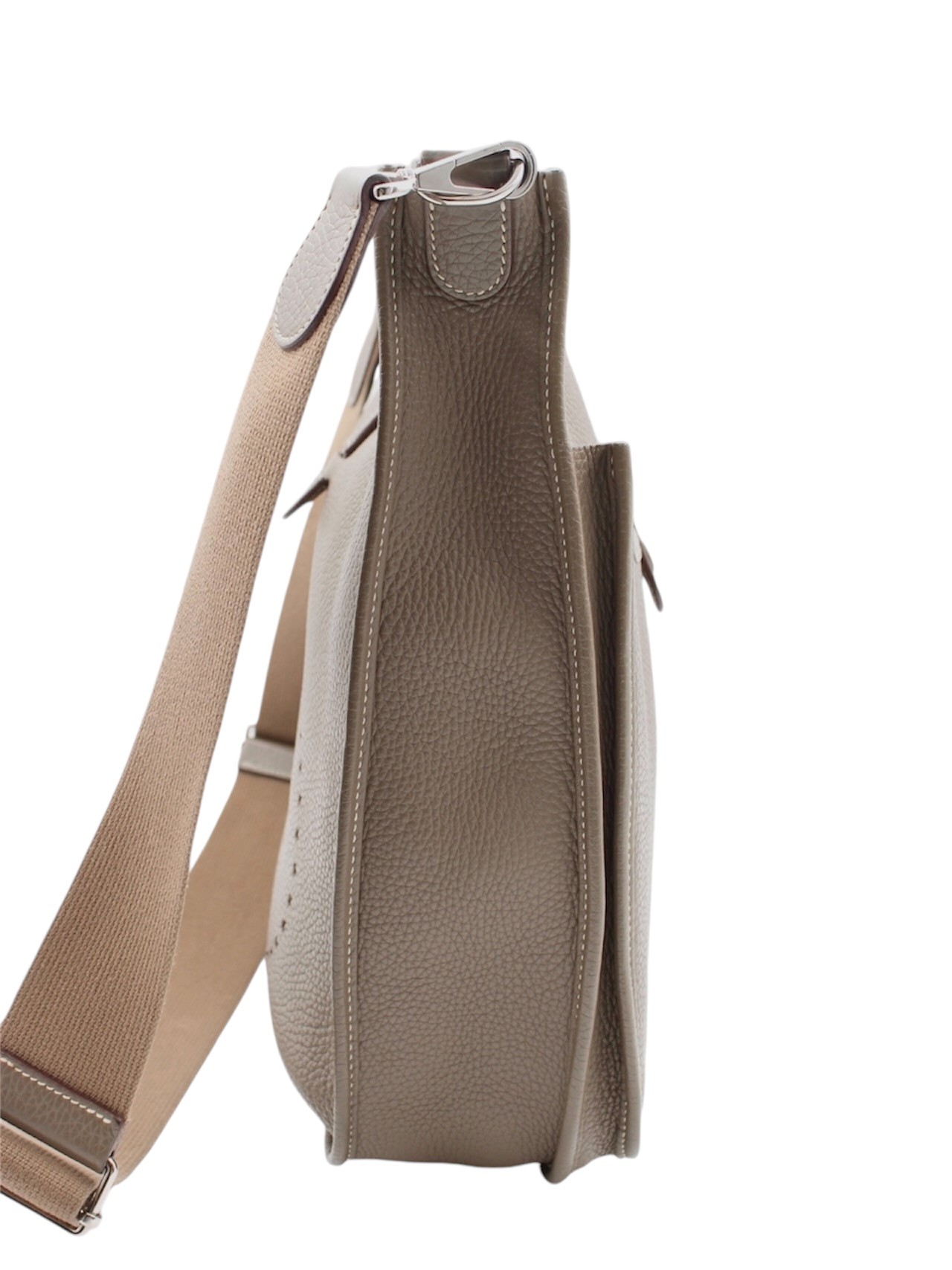 Borsa Hermès Evelyne GM in Pelle color etoupe thumb