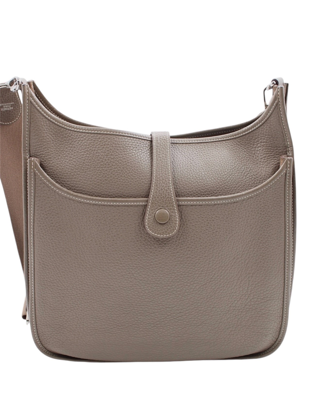 Borsa Hermès Evelyne GM in Pelle color etoupe thumb