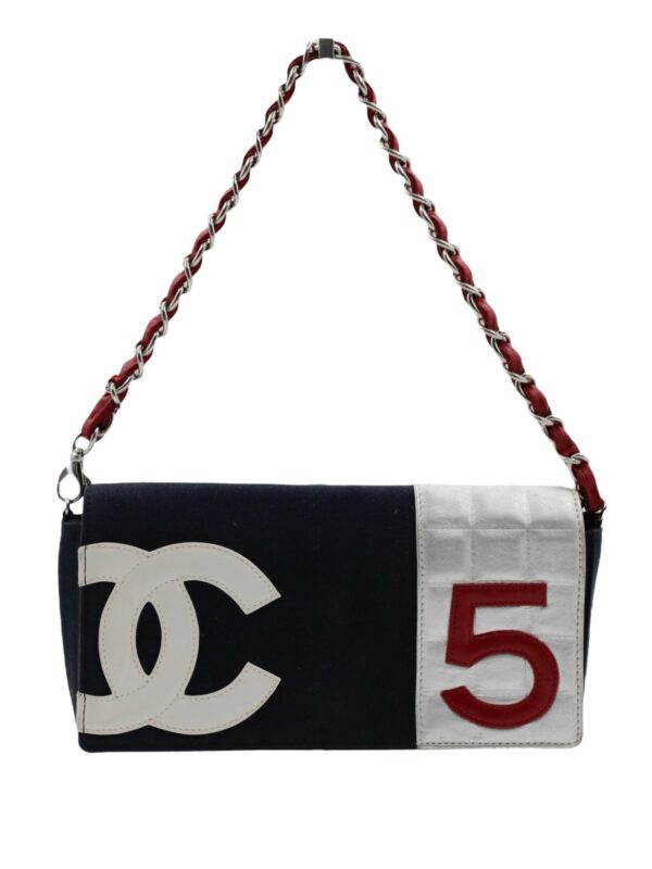 Borsa Chanel Vintage N.5 Blu e Rossa