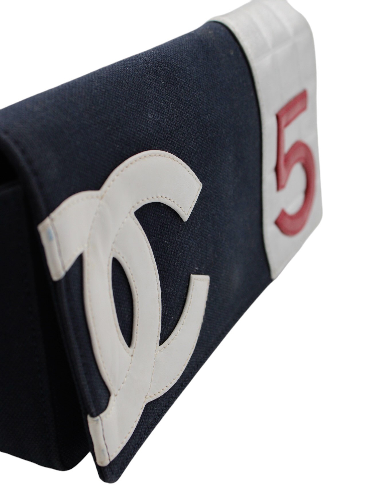 Borsa Chanel Vintage N.5 Blu e Rossa thumb