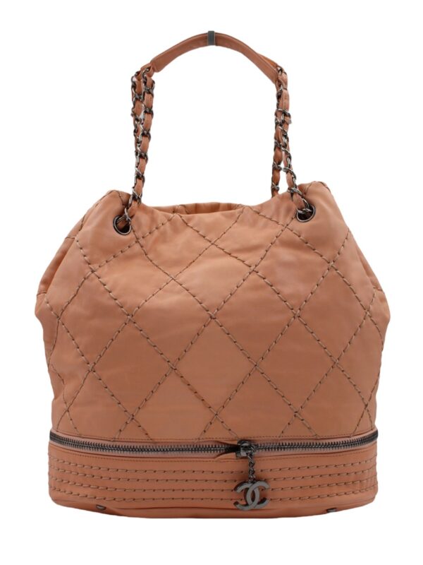 Secchiello Chanel Expandable in Pelle Salmone