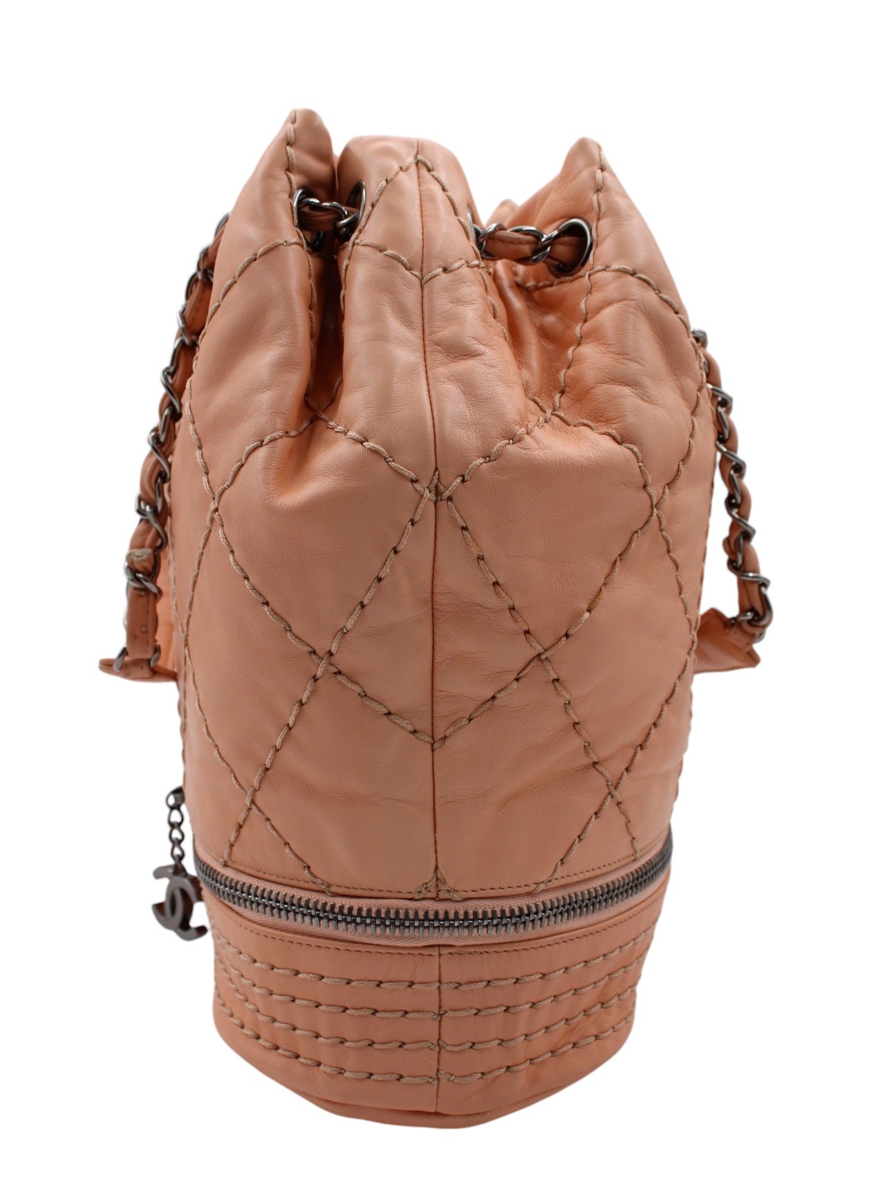 Secchiello Chanel Expandable in Pelle Salmone thumb