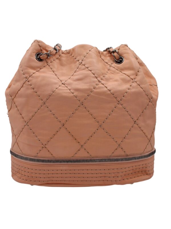 Secchiello Chanel Expandable in Pelle Salmone