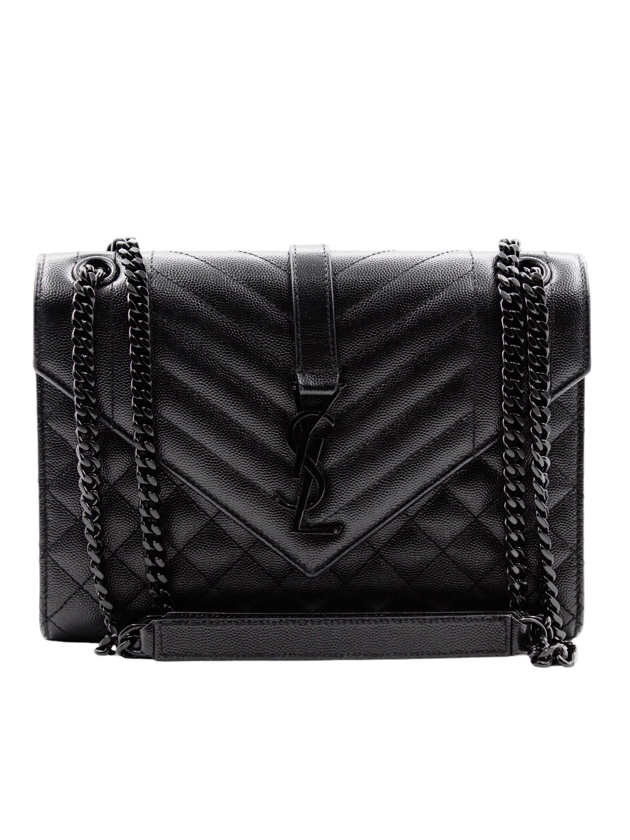 Borsa Yves Saint Laurent Envelope in Pelle Nera thumb