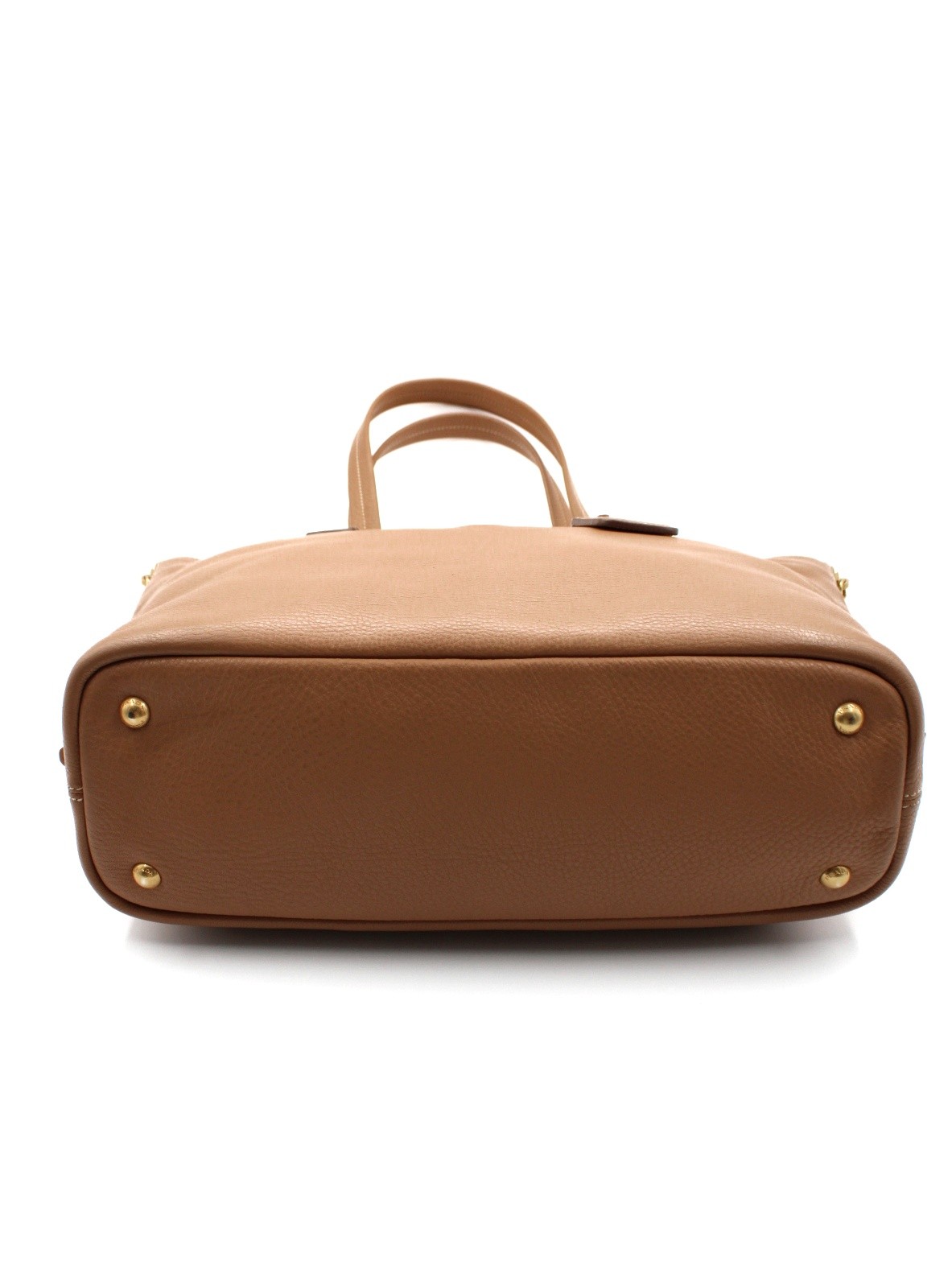 Shopper Prada in pelle martellata caramello thumb