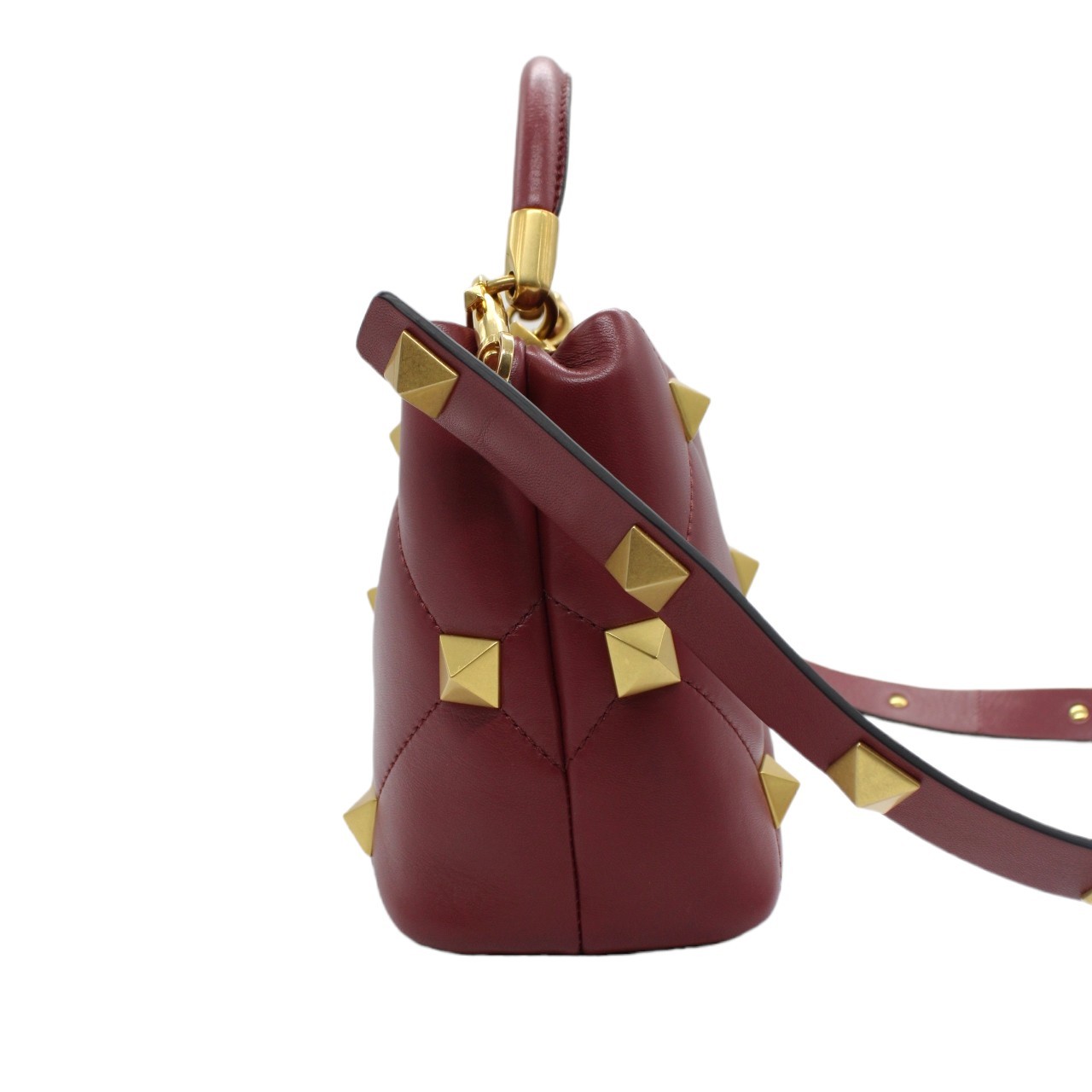 Borsa Valentino Tote Roman stud bordeaux thumb