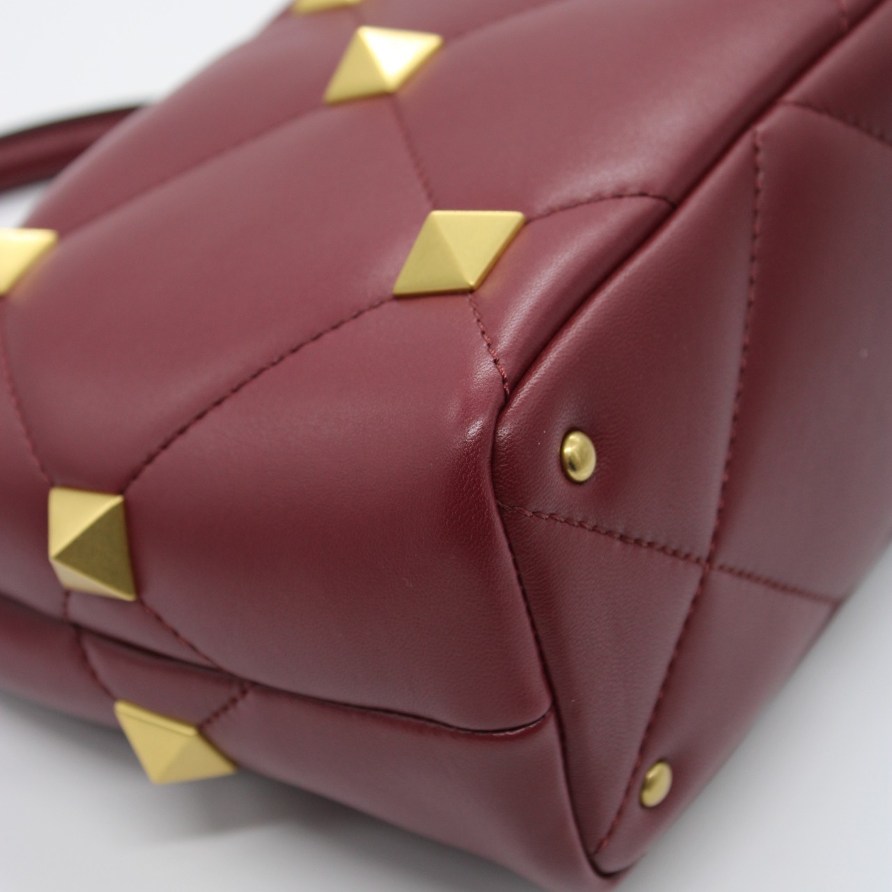 Borsa Valentino Tote Roman stud bordeaux thumb