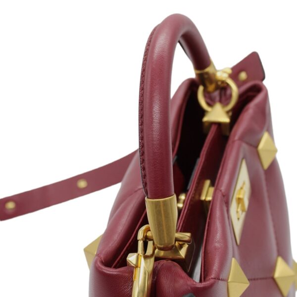 Borsa Valentino Tote Roman stud bordeaux