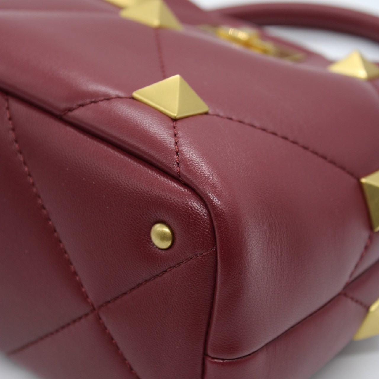 Borsa Valentino Tote Roman stud bordeaux thumb