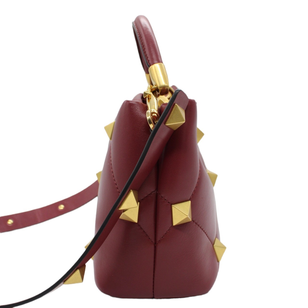Borsa Valentino Tote Roman stud bordeaux thumb