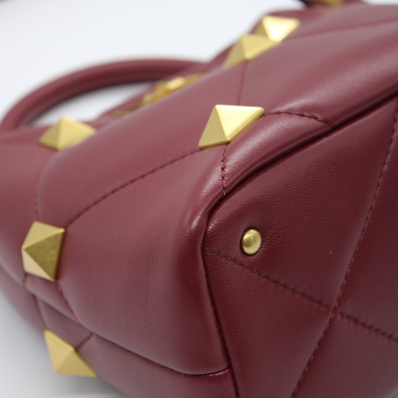 Borsa Valentino Tote Roman stud bordeaux thumb