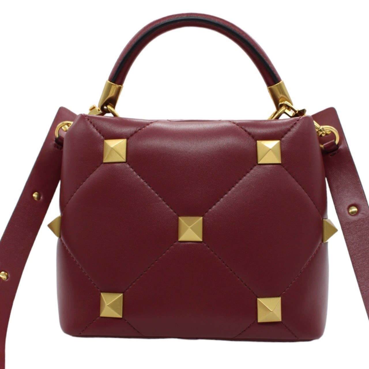 Borsa Valentino Tote Roman stud bordeaux thumb