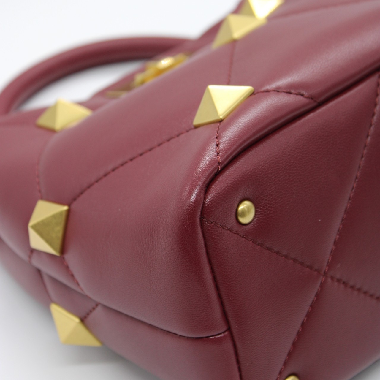 Borsa Valentino Tote Roman stud bordeaux thumb