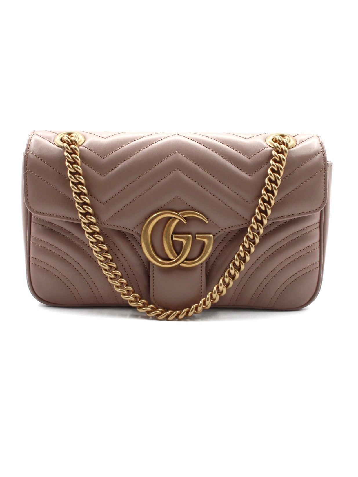 Borsa Gucci Marmont 26 in pelle color cipria thumb