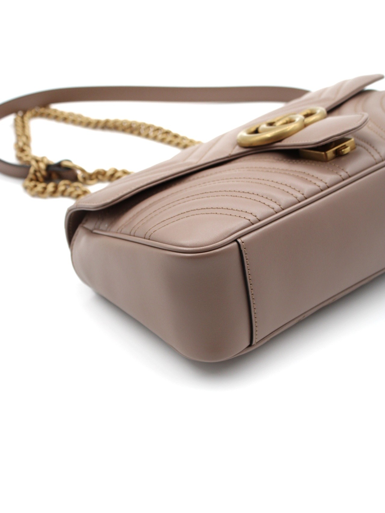 Borsa Gucci Marmont 26 in pelle color cipria thumb