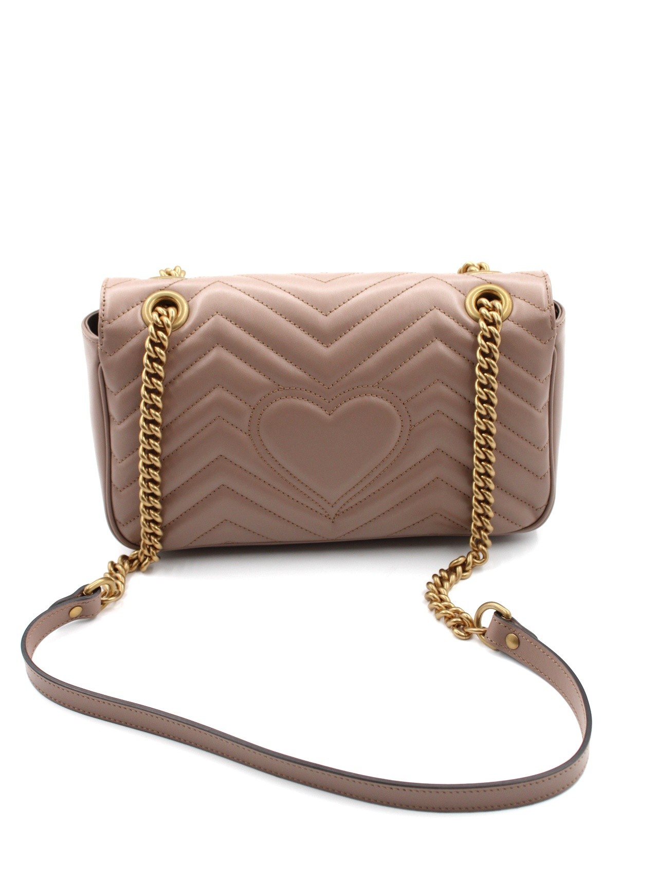 Borsa Gucci Marmont 26 in pelle color cipria thumb