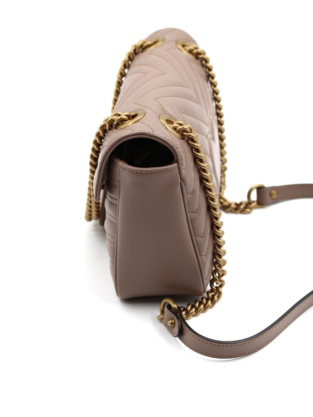 Borsa Gucci Marmont 26 in pelle color cipria thumb