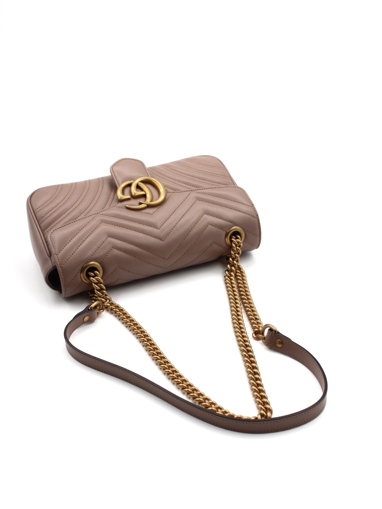 Borsa Gucci Marmont 26 in pelle color cipria thumb