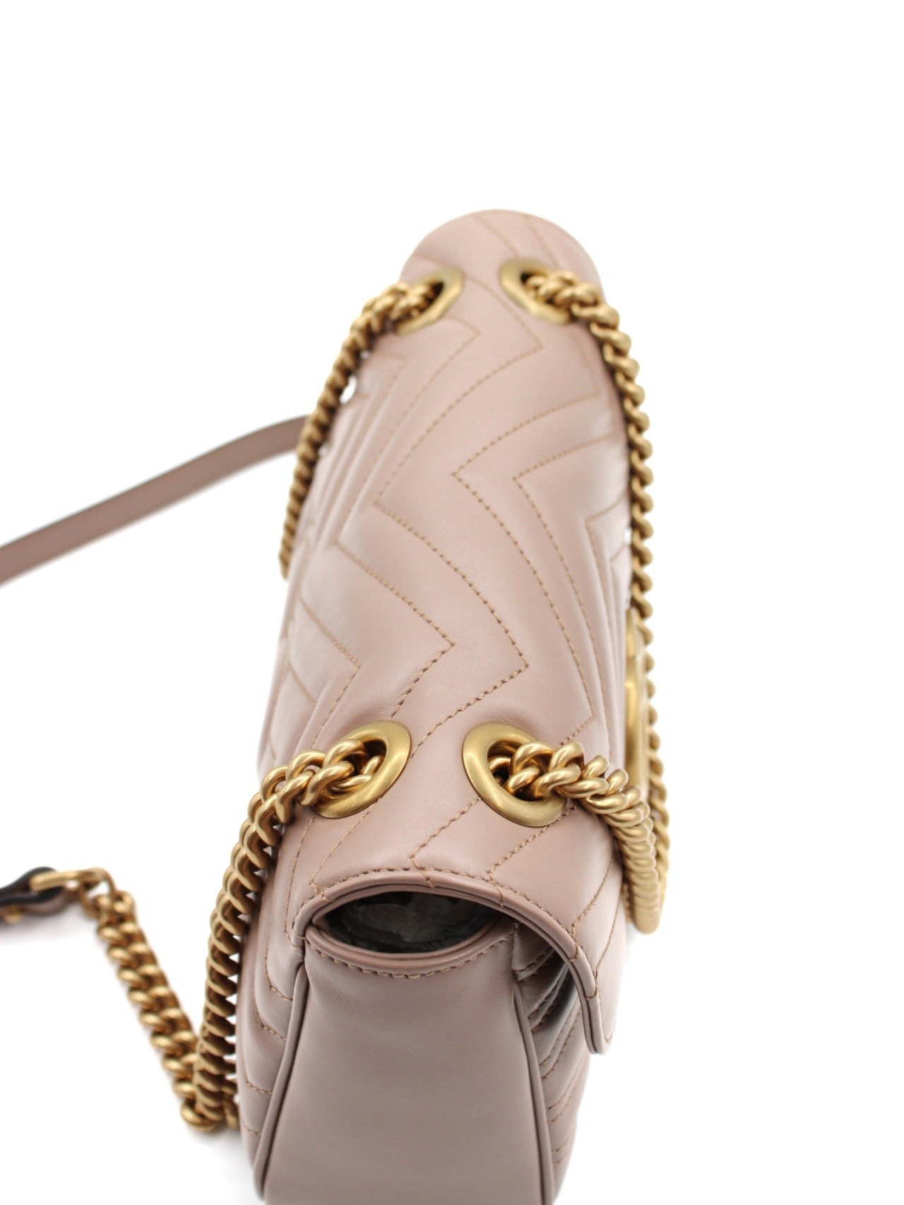 Borsa Gucci Marmont 26 in pelle color cipria thumb