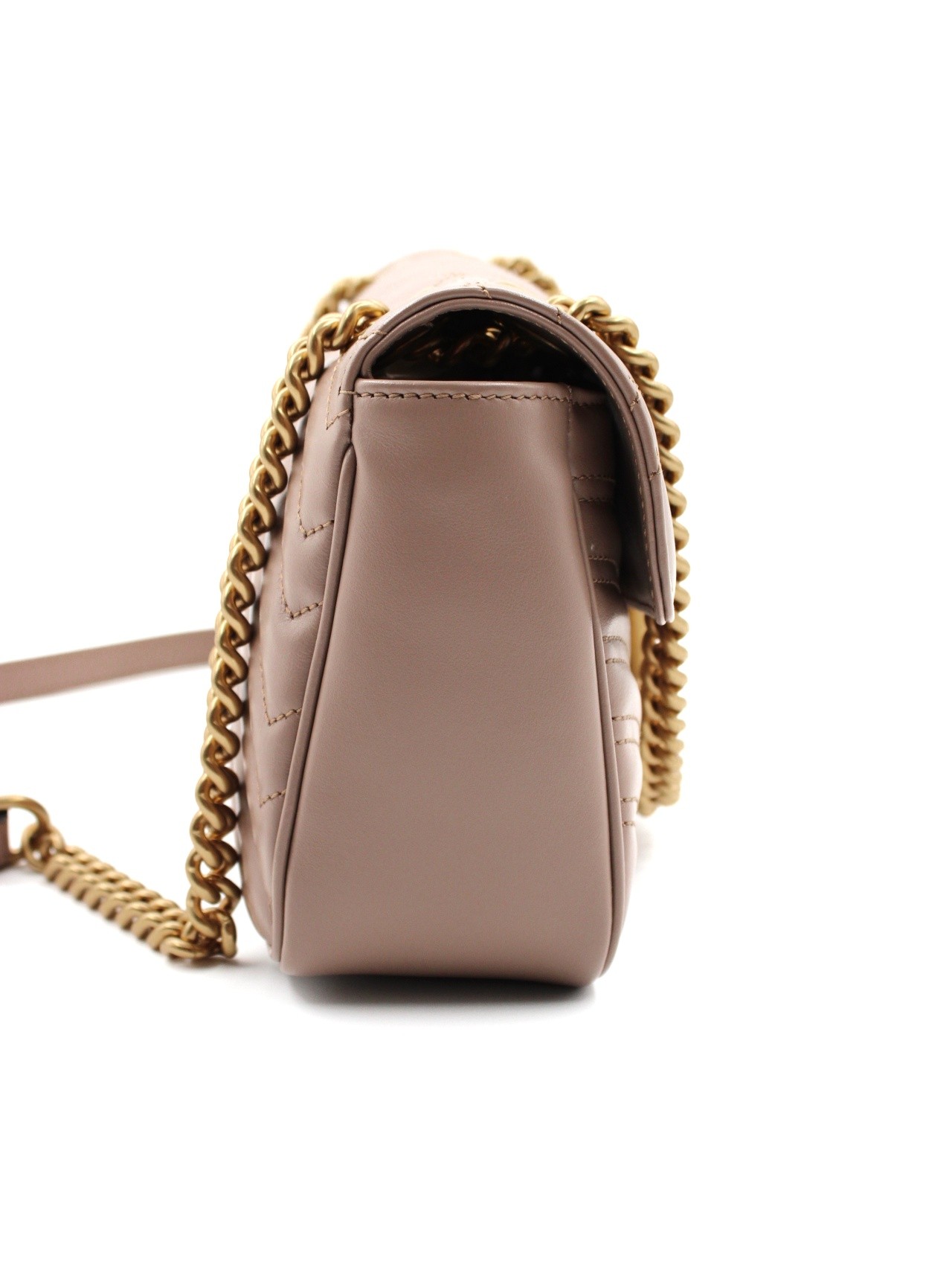 Borsa Gucci Marmont 26 in pelle color cipria thumb