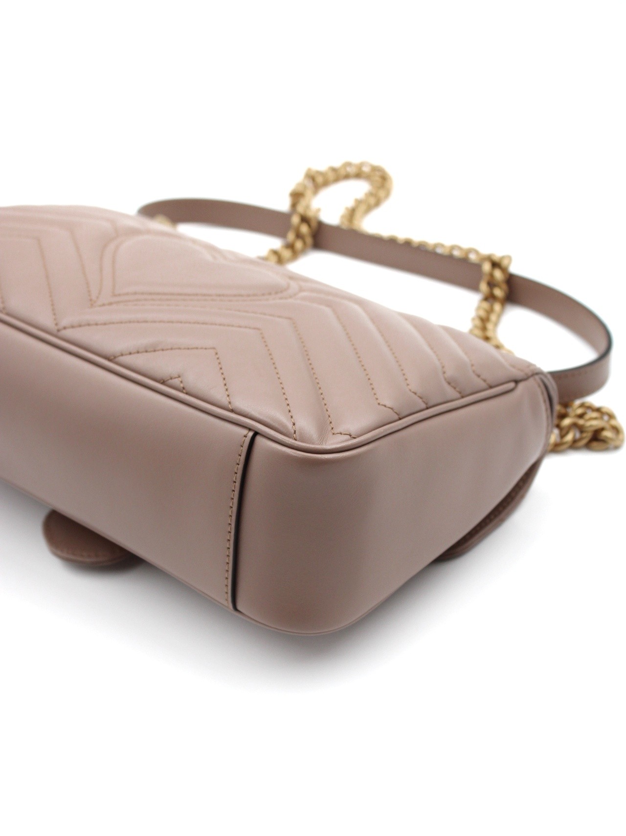 Borsa Gucci Marmont 26 in pelle color cipria thumb