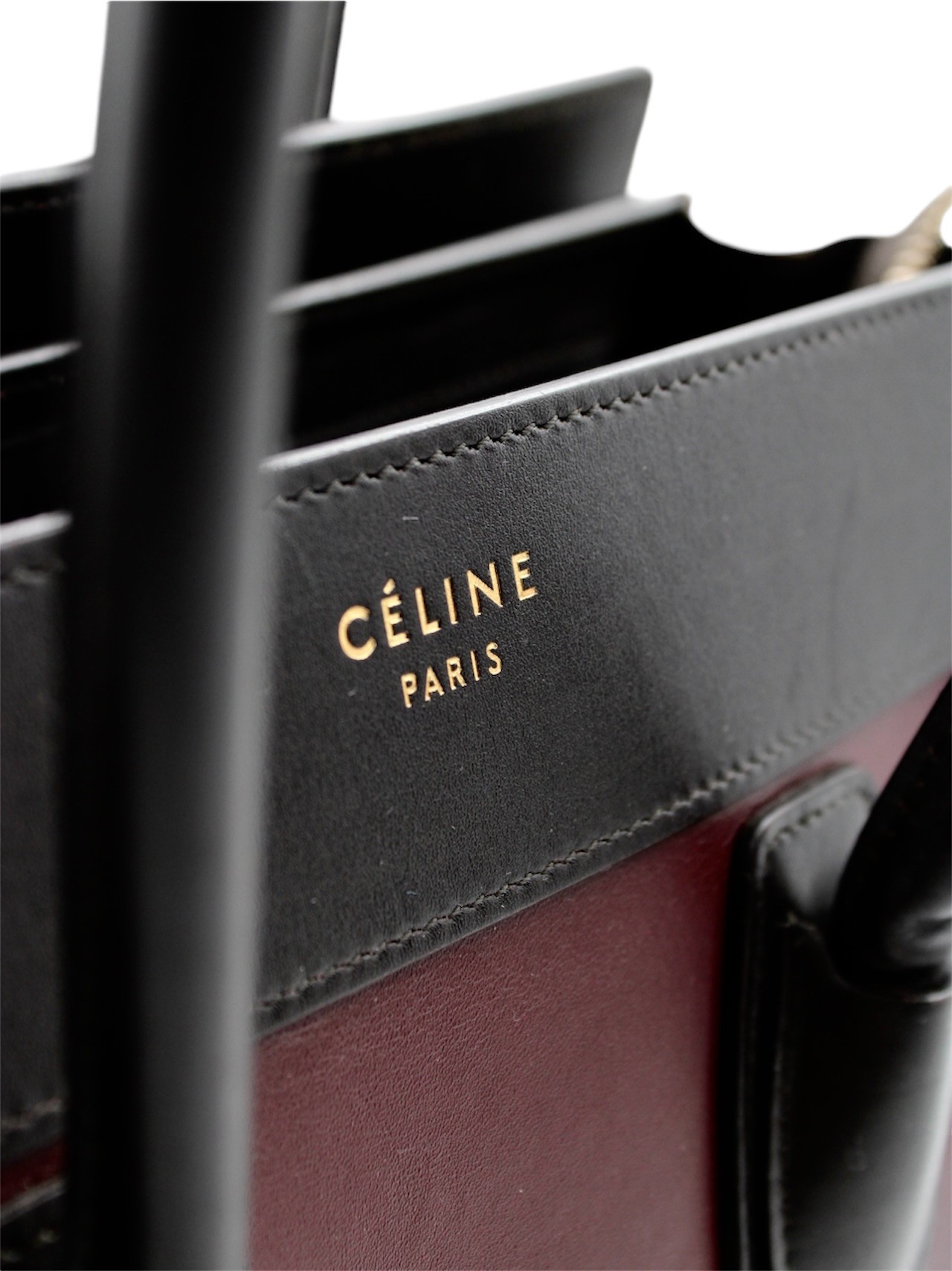 Borsa Celine Micro Luggage Tote in Pelle thumb