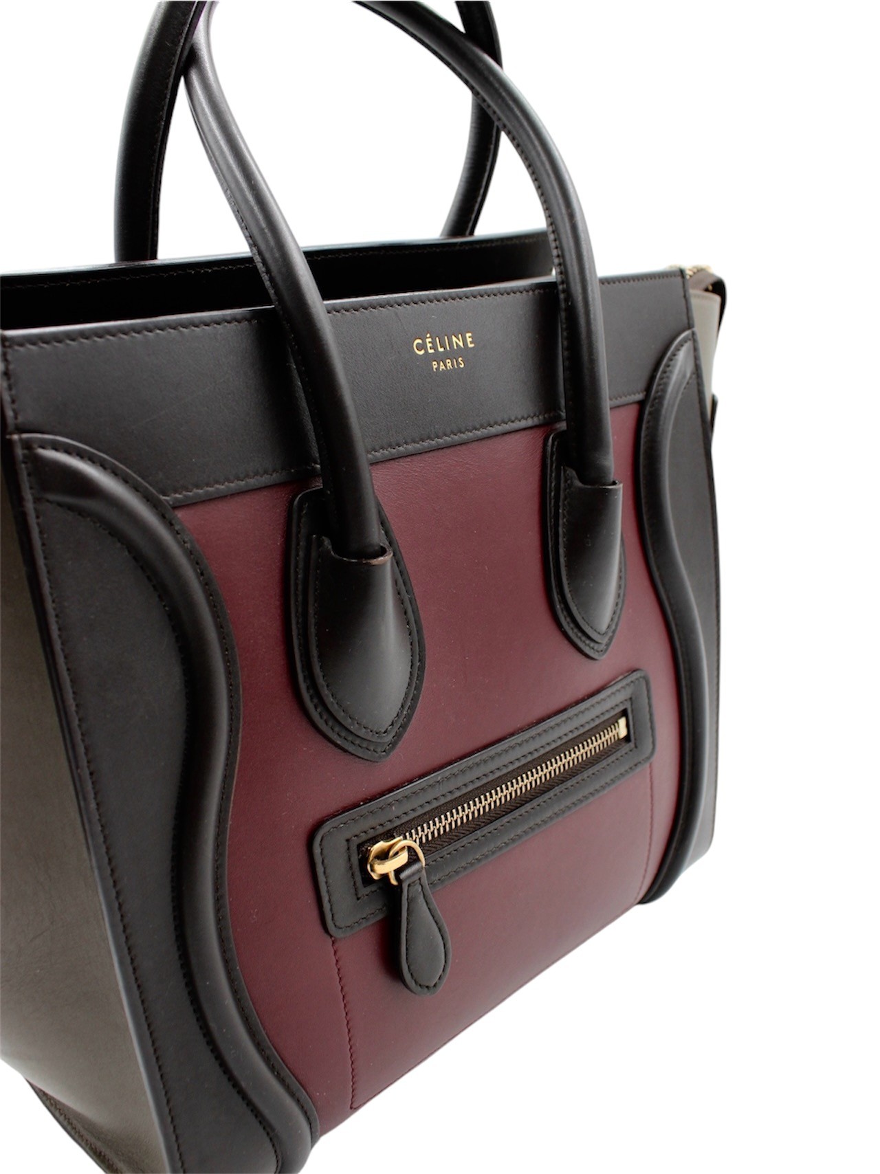 Borsa Celine Micro Luggage Tote in Pelle thumb