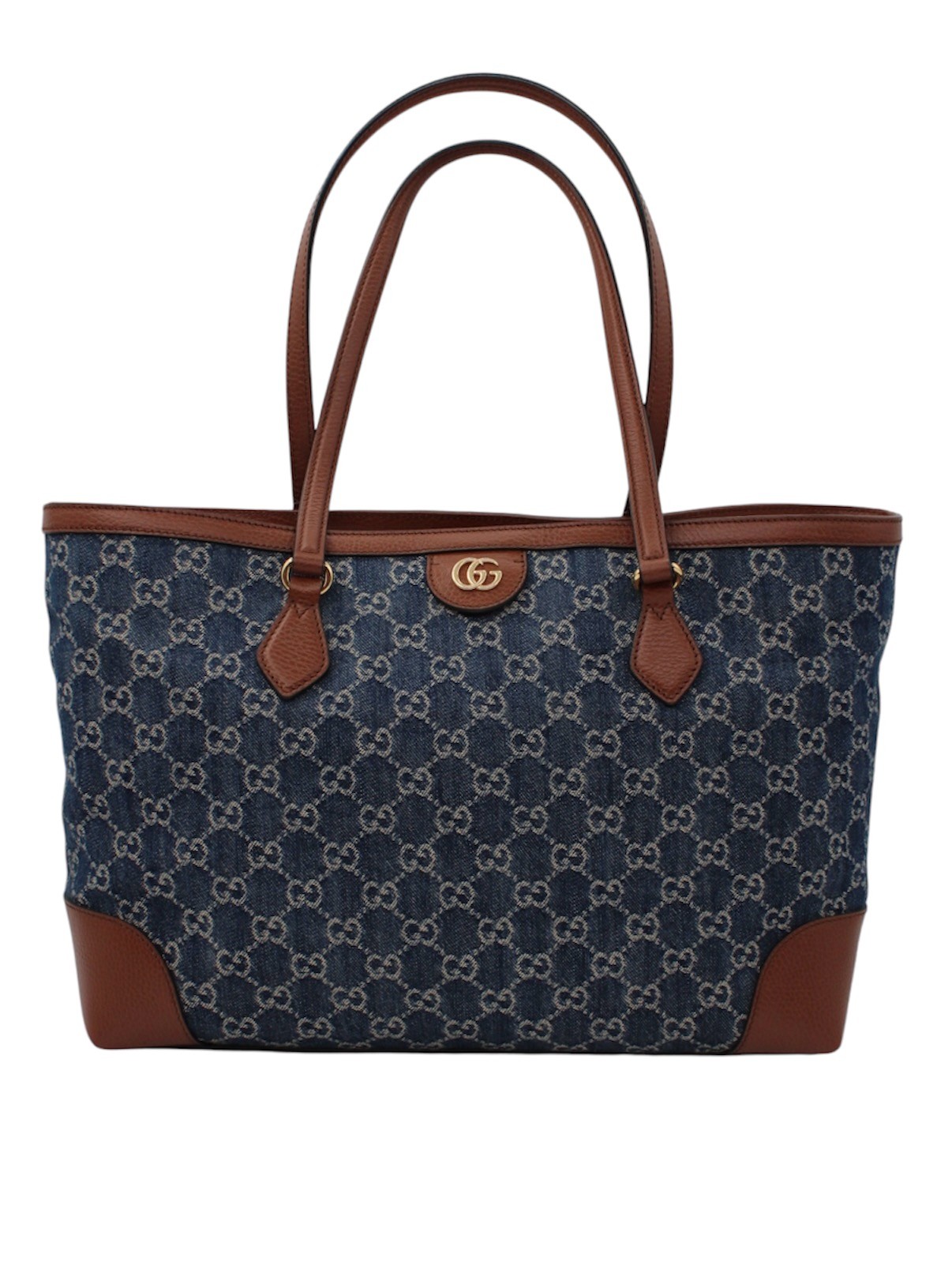 Shopper Gucci Ophidia in Denim e Pelle thumb