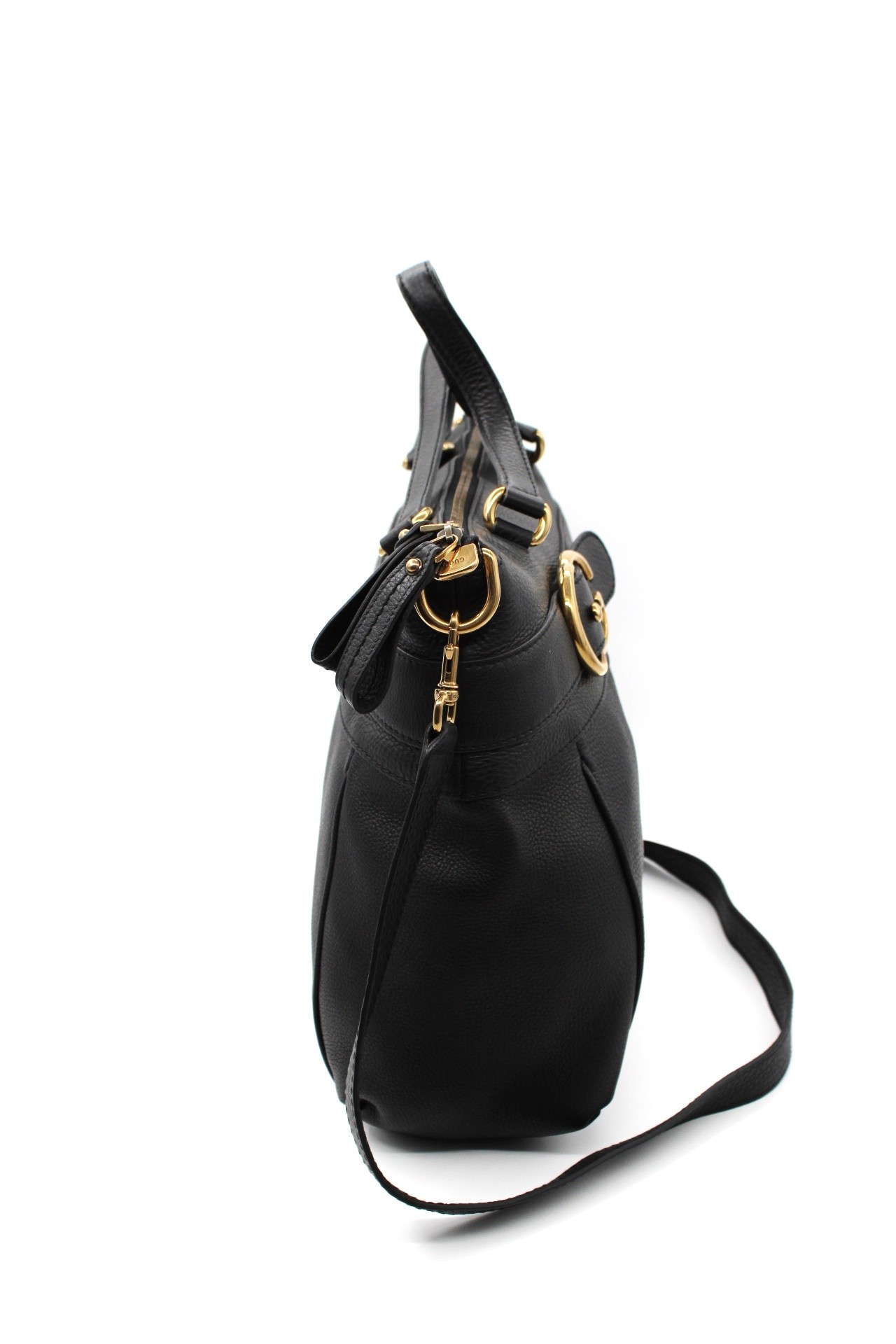 Shopper Gucci in pelle nera thumb