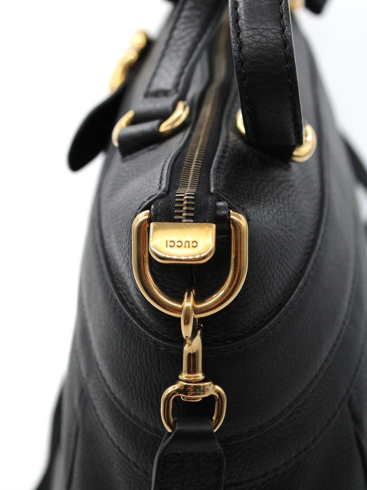 Shopper Gucci in pelle nera thumb