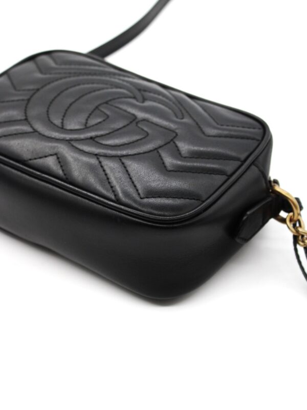 Borsa Gucci Mini Marmont in pelle nera
