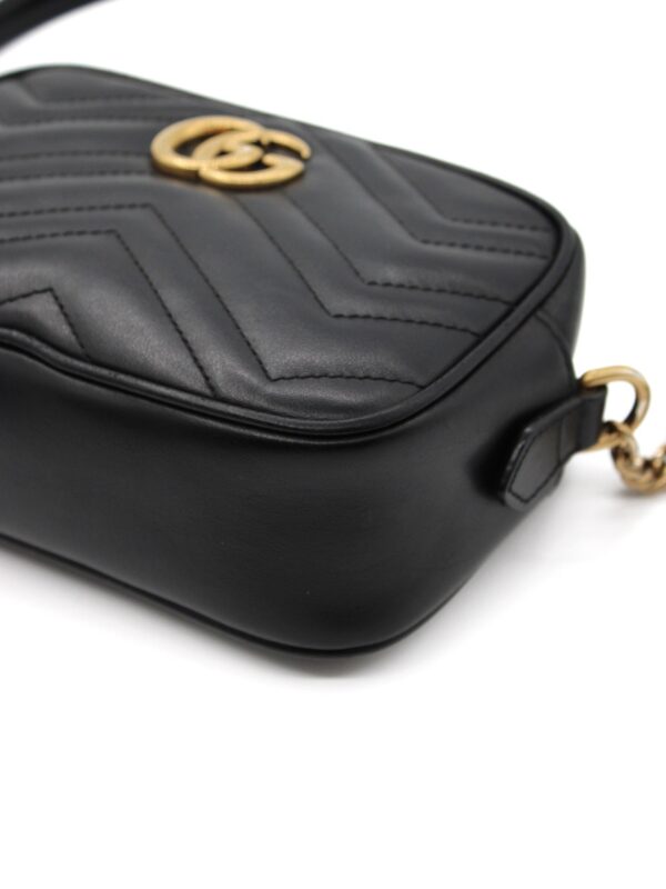 Borsa Gucci Mini Marmont in pelle nera