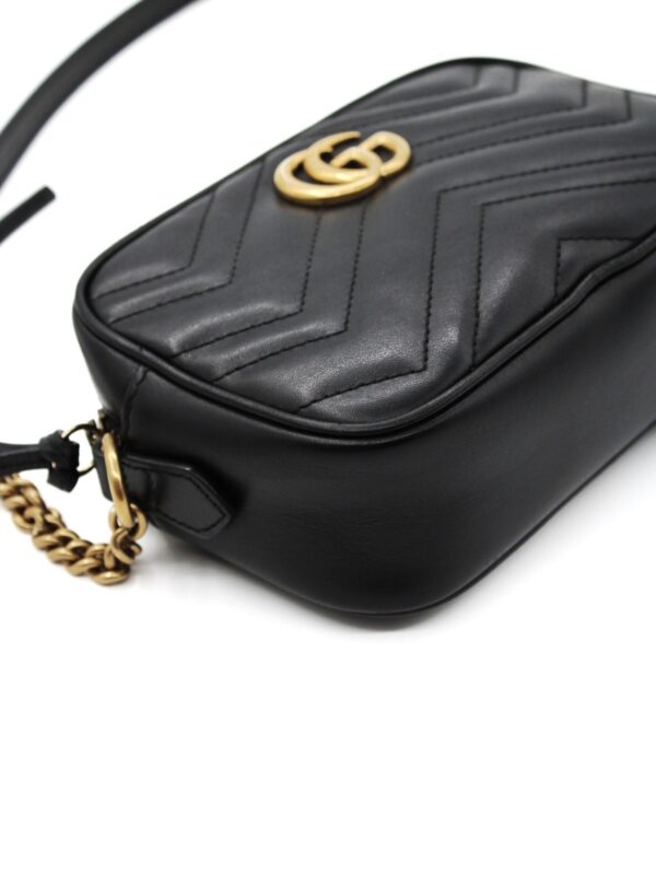 Borsa Gucci Mini Marmont in pelle nera
